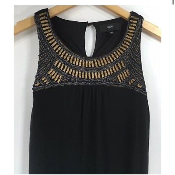 Mossimo Black Dress with Beaded Detail Size Medium - Picture 2 of 4